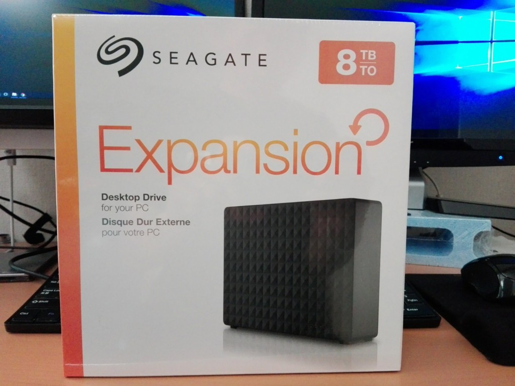 2018/04/20　外付けハードディスク8TB　Seagate STEB8000100